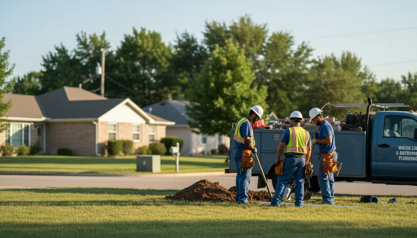 Residential water line and bathroom plumbing service in Cherokee, TX